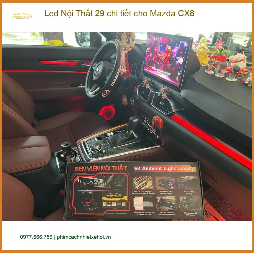 Anh Tài lắp Led Nội Thất 29 chi tiết cho Mazda CX8 tại Thủ Đức ảnh thực tế 2