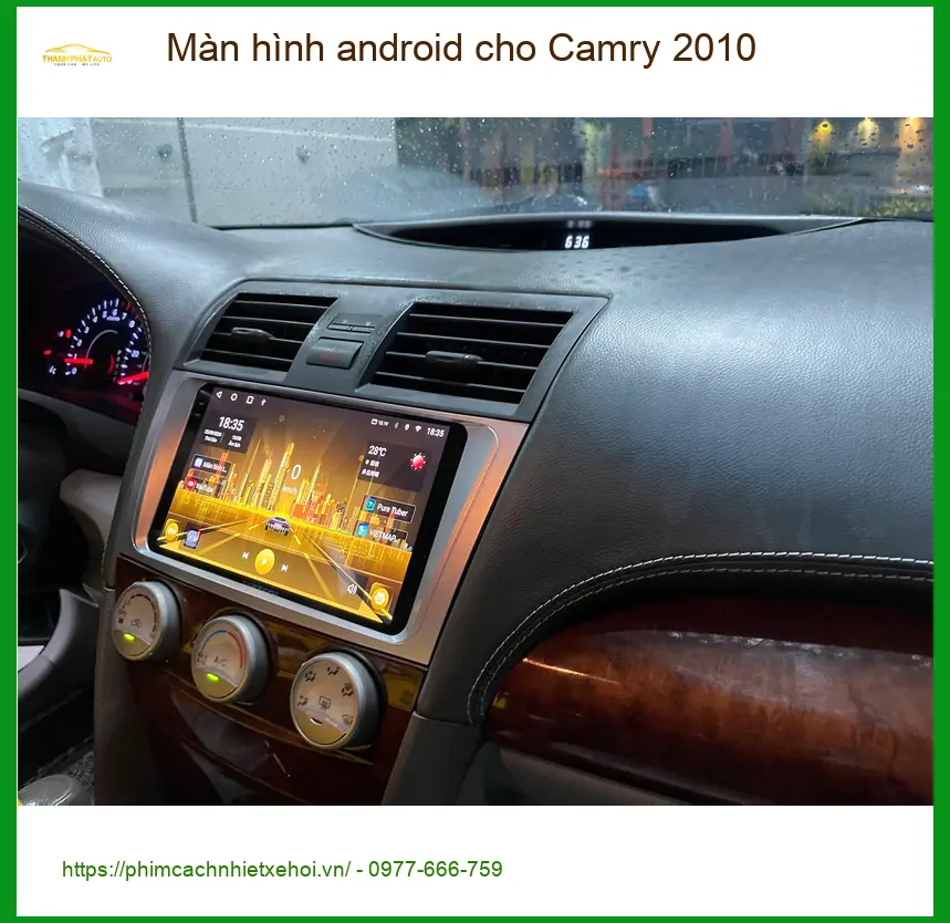 Anh Tuấn Khải lắp màn hình android cho Camry 2010 để nâng cấp tiện ích giải trí tại Quận 9 ảnh thực tế 2