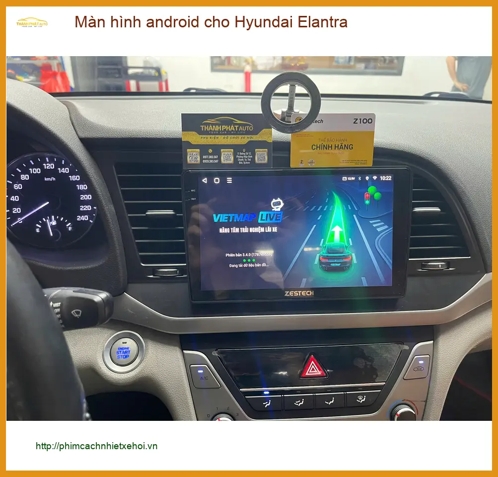 Chị Mai lắp màn hình Android cho Hyundai Elantra tại Quận 12 vì màn zin đã lỗi thời ảnh thực tế 4