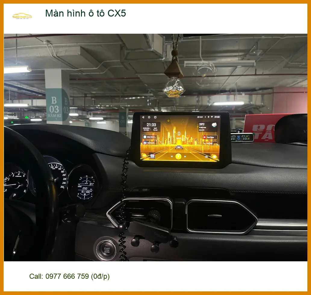 Chú Minh lắp màn hình ô tô CX5 tại Quận 9 vì màn hình zin quá cũ, khó dùng