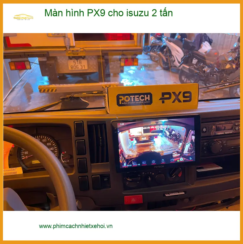 Anh Tùng lắp màn hình PX9 cho Isuzu 2 tấn tại Quận 9, cải thiện tiện ích lái xe ảnh thực tế 4