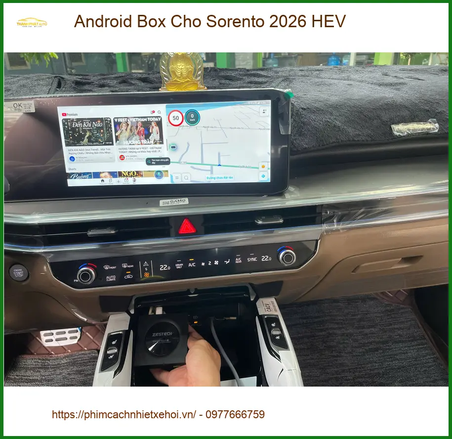 Chị Lan Anh Lắp Android Box Cho Sorento 2026 HEV Tại Quận 9 Hiện Đại