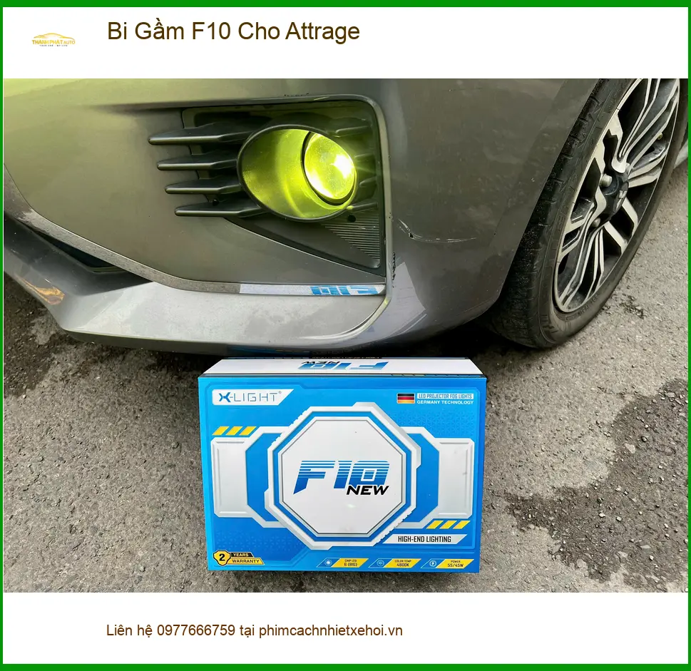 Anh Hải lắp Bi Gầm F10 cho Attrage tại Thủ Đức vì đèn zin kém sáng