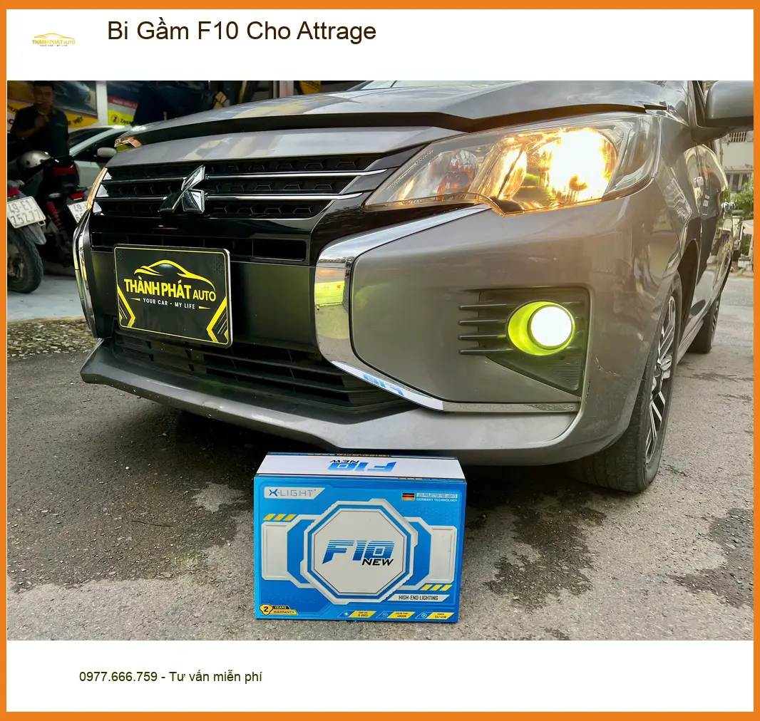 Anh Hải lắp Bi Gầm F10 cho Attrage tại Thủ Đức vì đèn zin kém sáng ảnh thực tế 4