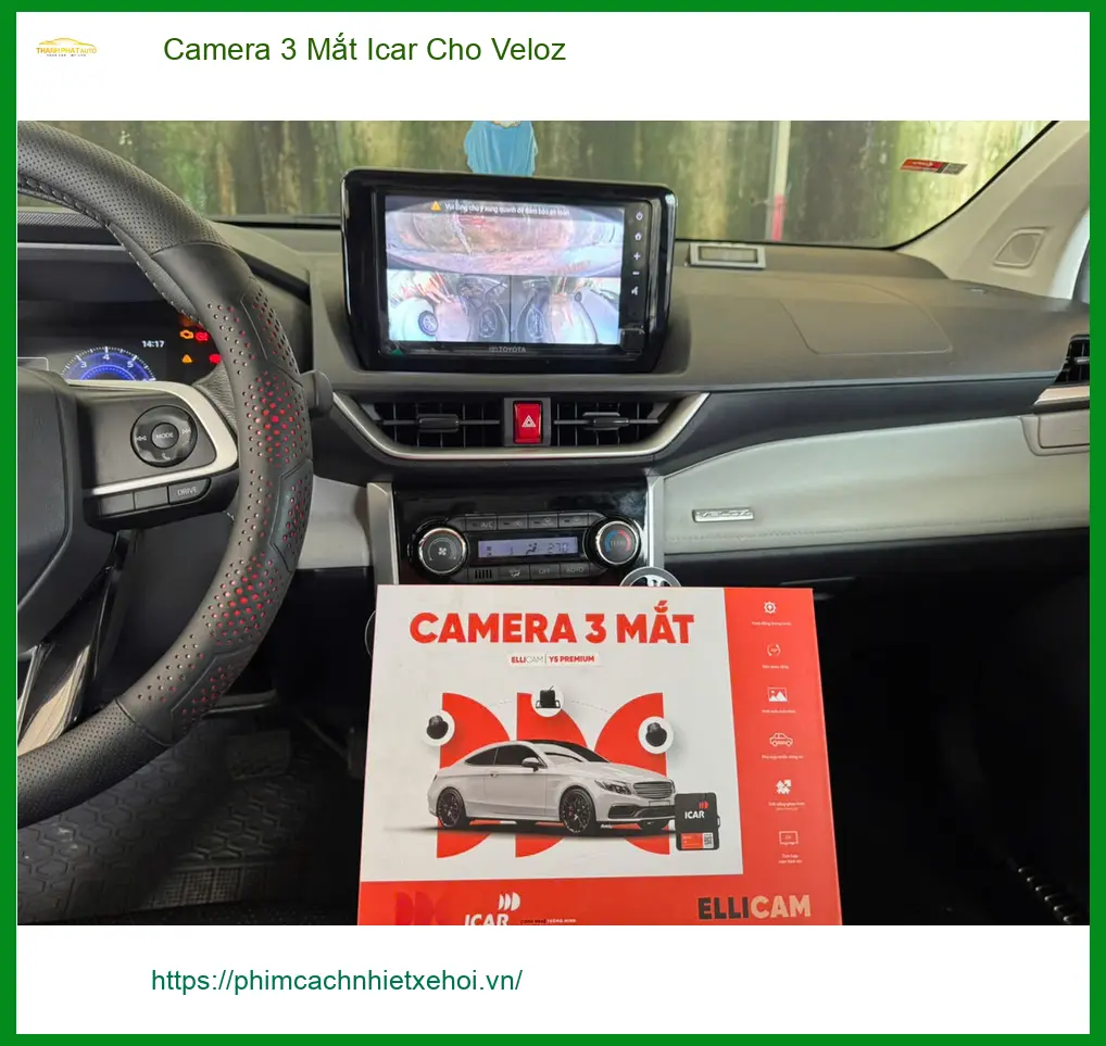Anh Kiên lắp Camera 3 Mắt Icar cho Veloz tại Quận Thủ Đức vì lo lắng điểm mù ảnh thực tế 2