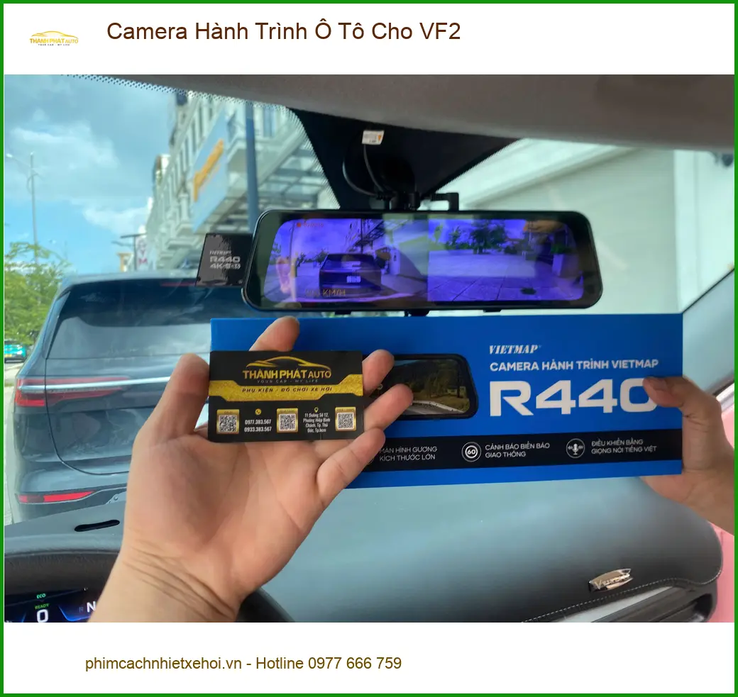 Chị Lan Hương lắp Camera Hành Trình Ô Tô Cho VF2 Quận 9 chính hãng ảnh thực tế 3