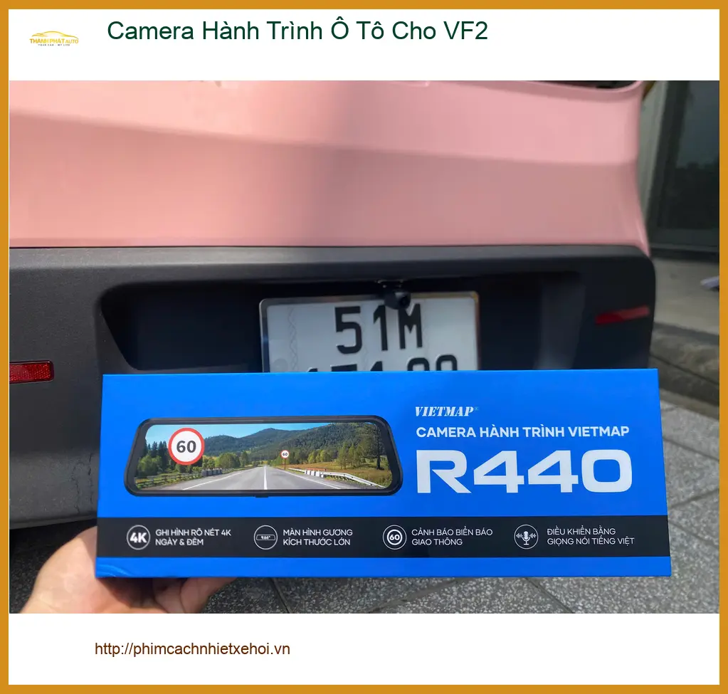 Chị Lan Hương lắp Camera Hành Trình Ô Tô Cho VF2 Quận 9 chính hãng ảnh thực tế 5