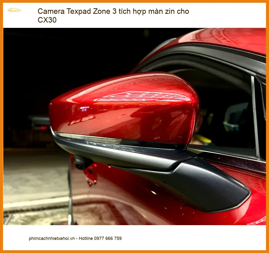 Chú Tư CX30 lắp Camera Texpad Zone 3 tích hợp màn zin ở Quận 9 ảnh thực tế 2