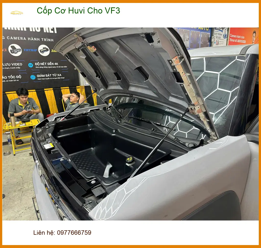 Anh Quang lắp Cốp Cơ Huvi Cho VF3 tại Quận 12 để tiện lợi khi đi chợ ảnh thực tế 3