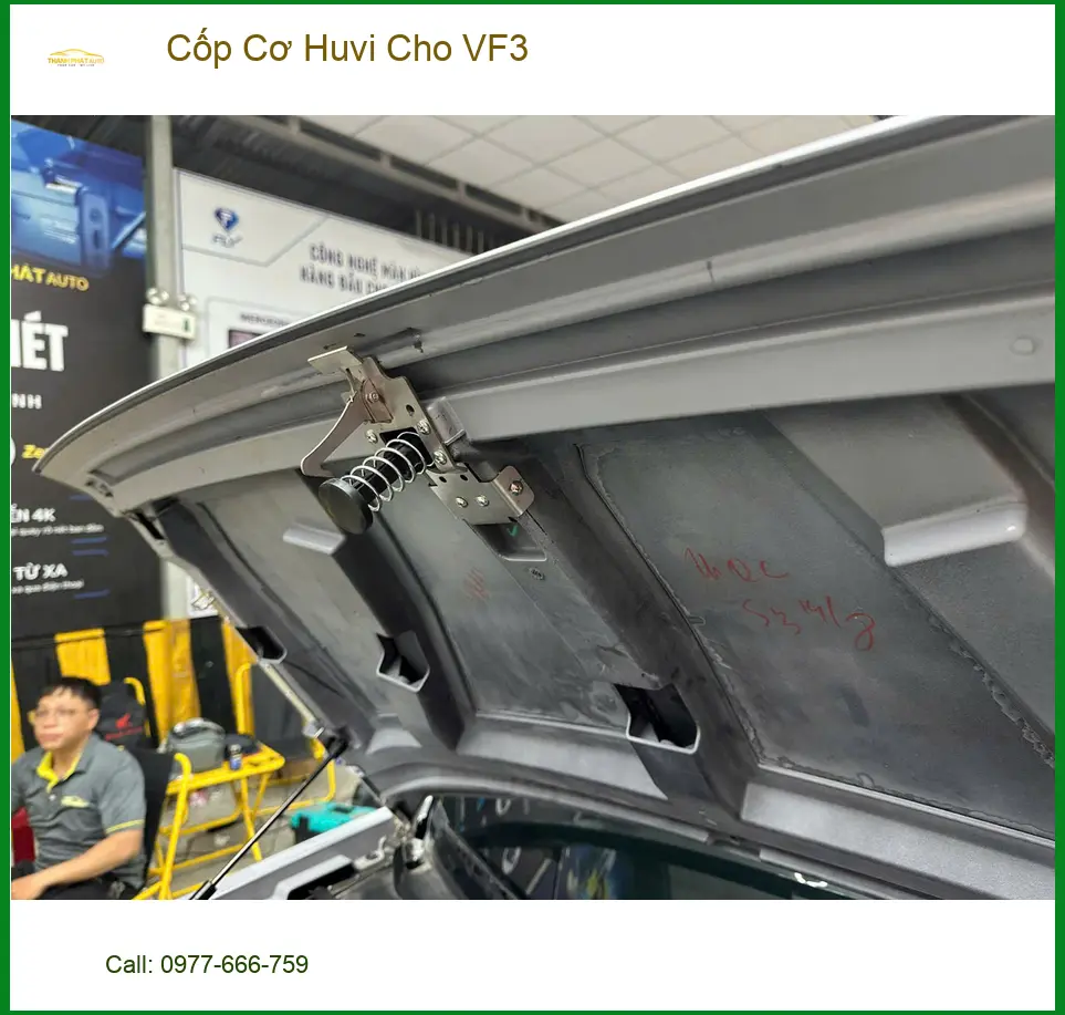 Anh Quang lắp Cốp Cơ Huvi Cho VF3 tại Quận 12 để tiện lợi khi đi chợ ảnh thực tế 4
