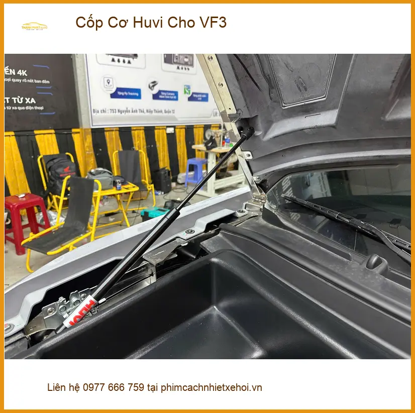 Anh Quang lắp Cốp Cơ Huvi Cho VF3 tại Quận 12 để tiện lợi khi đi chợ ảnh thực tế 5