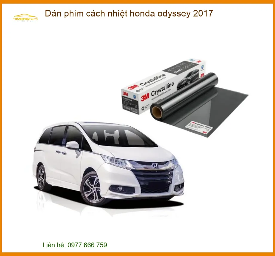 Dán Phim Cách Nhiệt Honda Odyssey 2017 - Trung Tâm Lắp Đặt Uy Tín TPHCM