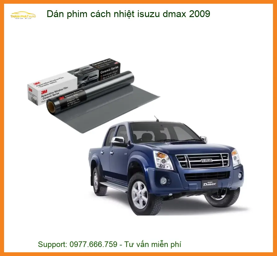 Dán Phim Cách Nhiệt Isuzu Dmax 2009 - Địa Chỉ Lắp Đặt Uy Tín TPHCM