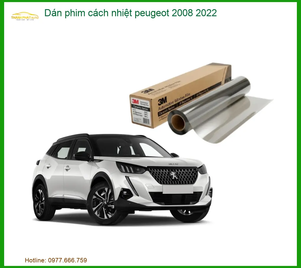 Dán Phim Cách Nhiệt Peugeot 2008 2022 - Địa Chỉ Lắp Đặt Chính Hãng TPHCM