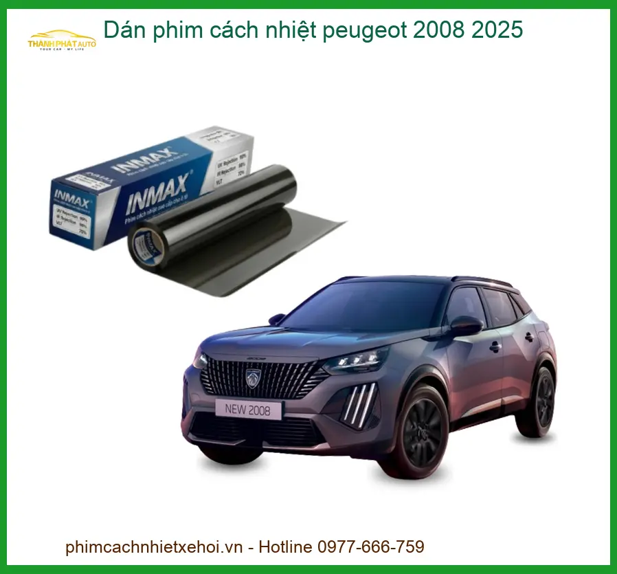 Dán Phim Cách Nhiệt Peugeot 2008 2025 - Trung Tâm Lắp Đặt Chính Hãng TPHCM