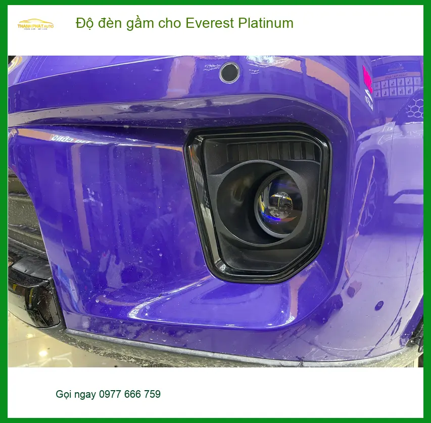 Chú Hùng độ đèn gầm cho Everest Platinum tại Quận 9 vì đèn zin yếu khi đi đêm ảnh thực tế 3