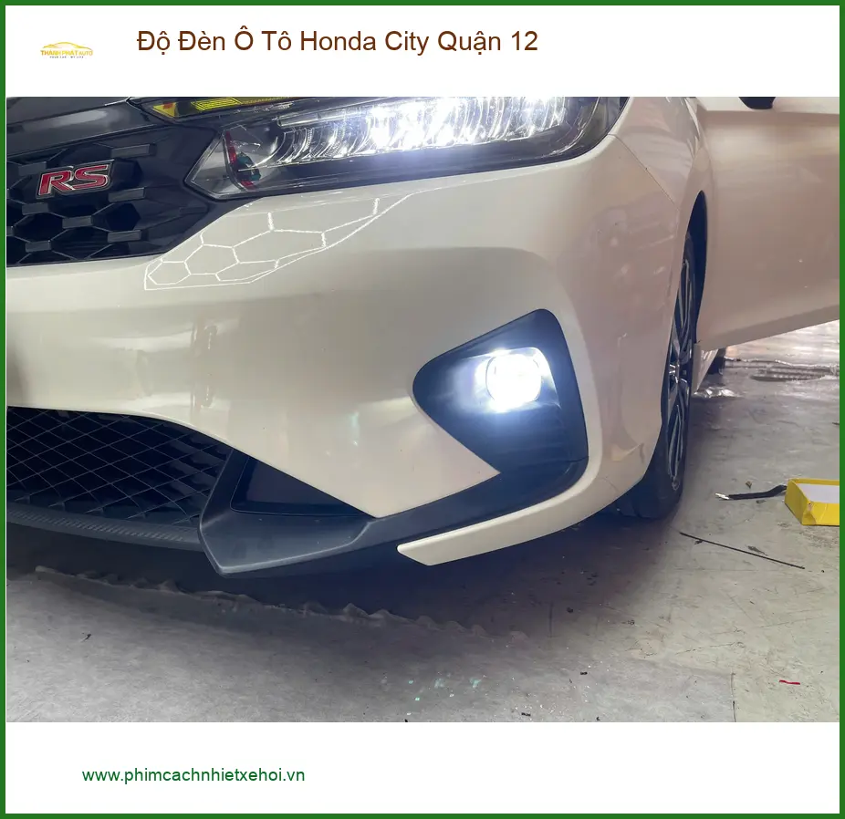 Anh Khang độ đèn Ô Tô Honda City tại Quận 12 vì đèn zin quá mờ, khó quan sát đường đêm