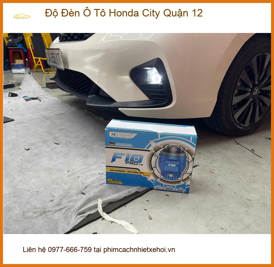 Anh Khang độ đèn Ô Tô Honda City tại Quận 12 vì đèn zin quá mờ, khó quan sát đường đêm ảnh thực tế 2