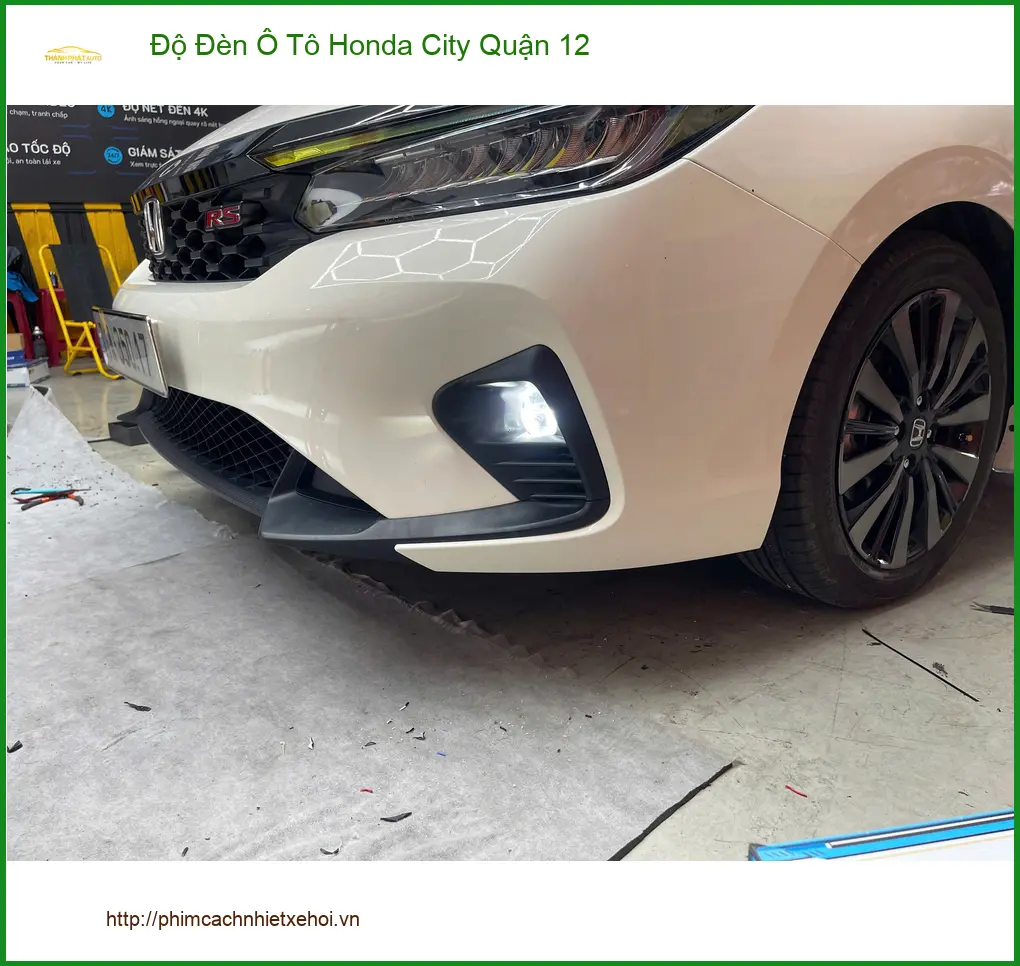 Anh Khang độ đèn Ô Tô Honda City tại Quận 12 vì đèn zin quá mờ, khó quan sát đường đêm ảnh thực tế 3