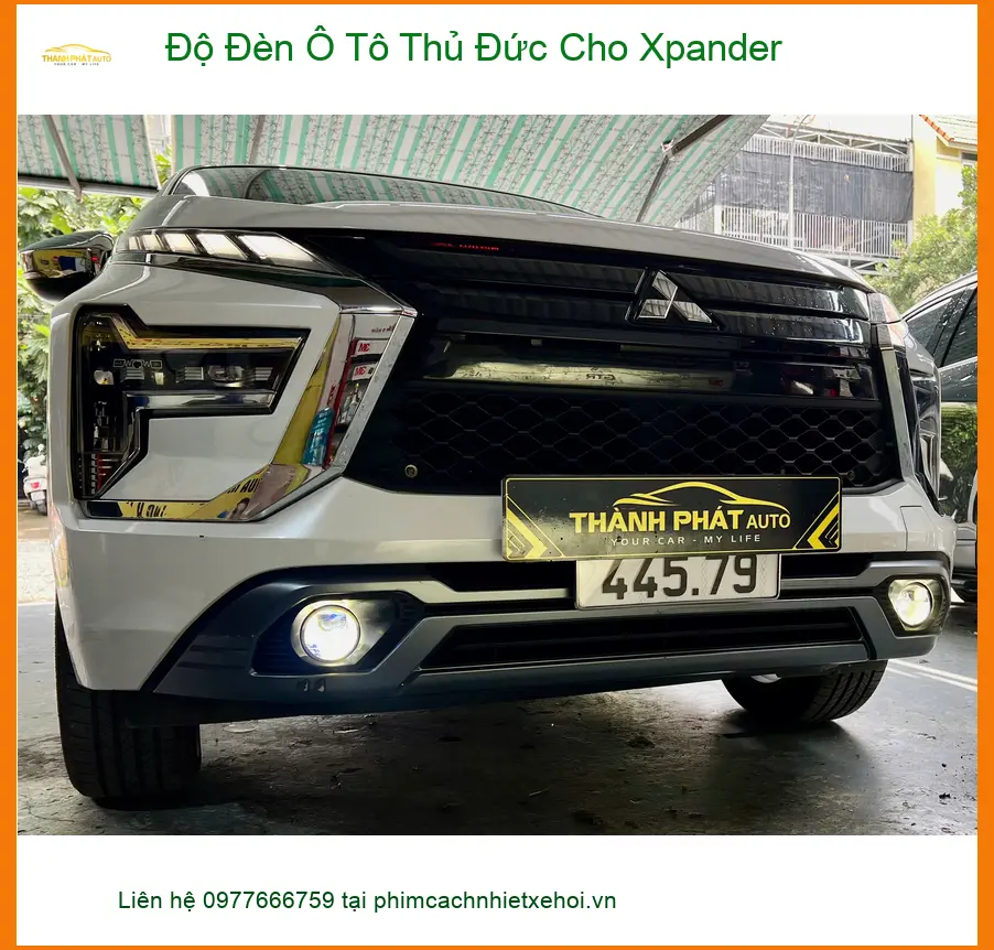 Anh Bách độ đèn ô tô Xpander tại Thủ Đức để cải thiện tầm nhìn khi lái xe đêm mưa