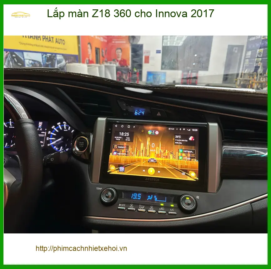 Chú Dũng lắp màn Z18 360 cho Toyota Innova 2017 tại Quận 5 để lái xe an toàn hơn