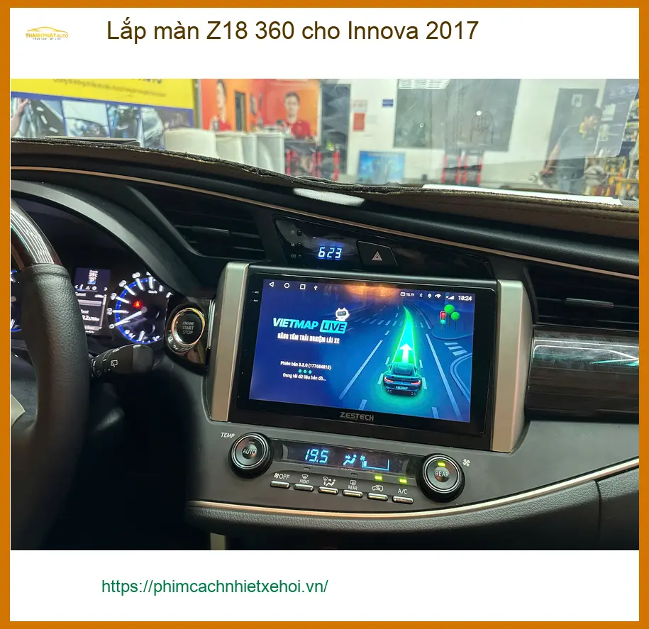 Chú Dũng lắp màn Z18 360 cho Toyota Innova 2017 tại Quận 5 để lái xe an toàn hơn ảnh thực tế 3