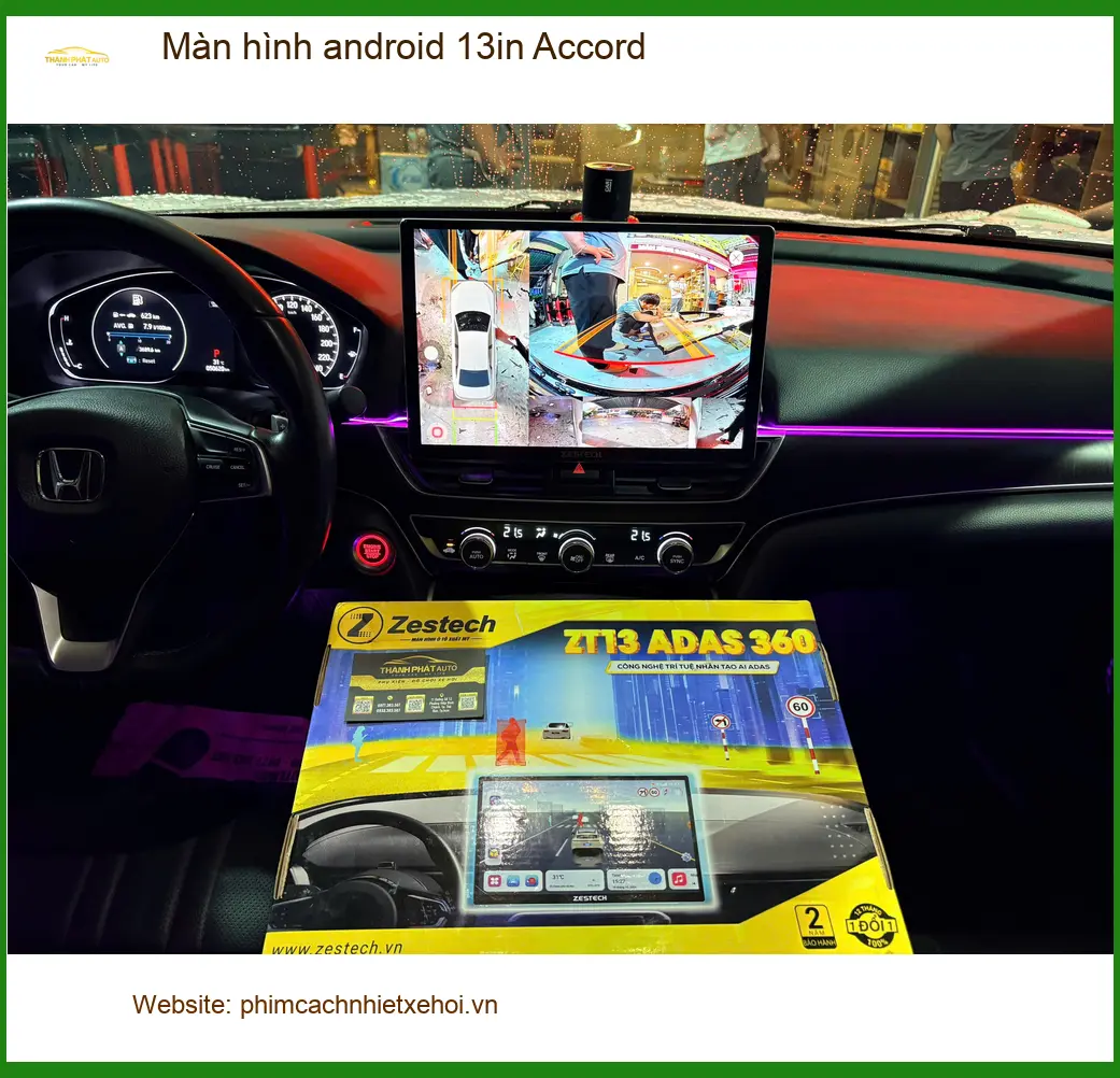 Anh Quân lắp màn hình android 13in Accord tại Quận 1 cho trải nghiệm mới. ảnh thực tế 2