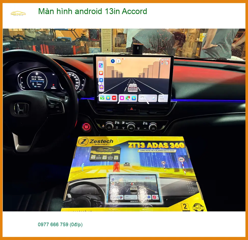 Anh Quân lắp màn hình android 13in Accord tại Quận 1 cho trải nghiệm mới. ảnh thực tế 4