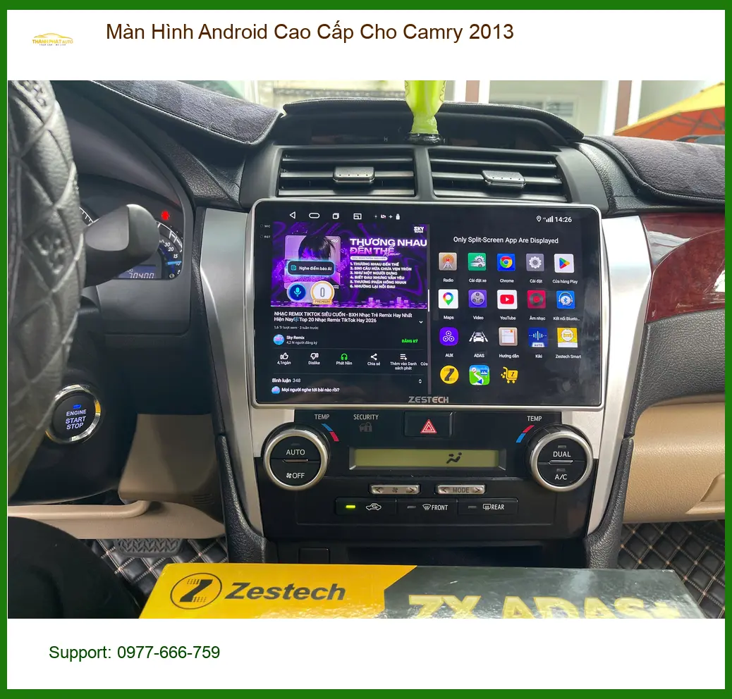 Anh Tấn lắp Màn Hình Android Cao Cấp cho Camry 2013 tại Quận 9 để xem bản đồ ảnh thực tế 2
