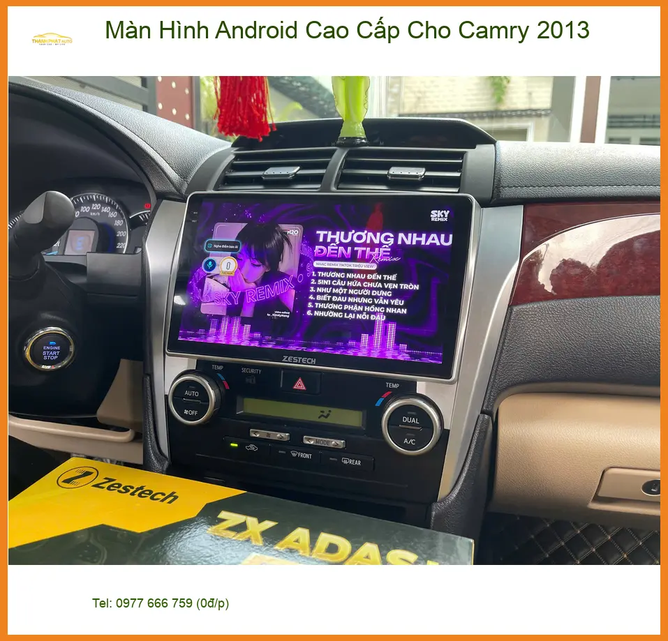 Anh Tấn lắp Màn Hình Android Cao Cấp cho Camry 2013 tại Quận 9 để xem bản đồ ảnh thực tế 3
