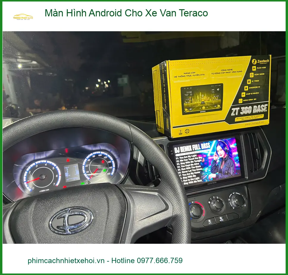 Chú Minh nâng cấp Màn Hình Android cho Xe Van Teraco Quận Thủ Đức ảnh thực tế 3
