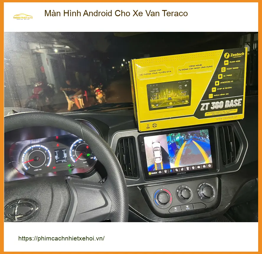Chú Minh nâng cấp Màn Hình Android cho Xe Van Teraco Quận Thủ Đức ảnh thực tế 4