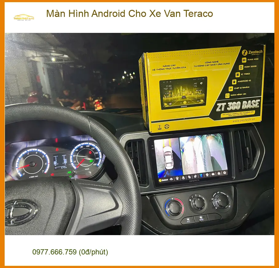 Chú Minh nâng cấp Màn Hình Android cho Xe Van Teraco Quận Thủ Đức ảnh thực tế 5