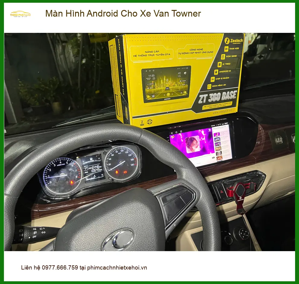 Chú Sơn nâng cấp Màn Hình Android Xe Van Towner tại Thủ Đức làm việc ảnh thực tế 3