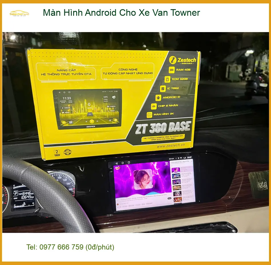 Chú Sơn nâng cấp Màn Hình Android Xe Van Towner tại Thủ Đức làm việc ảnh thực tế 4