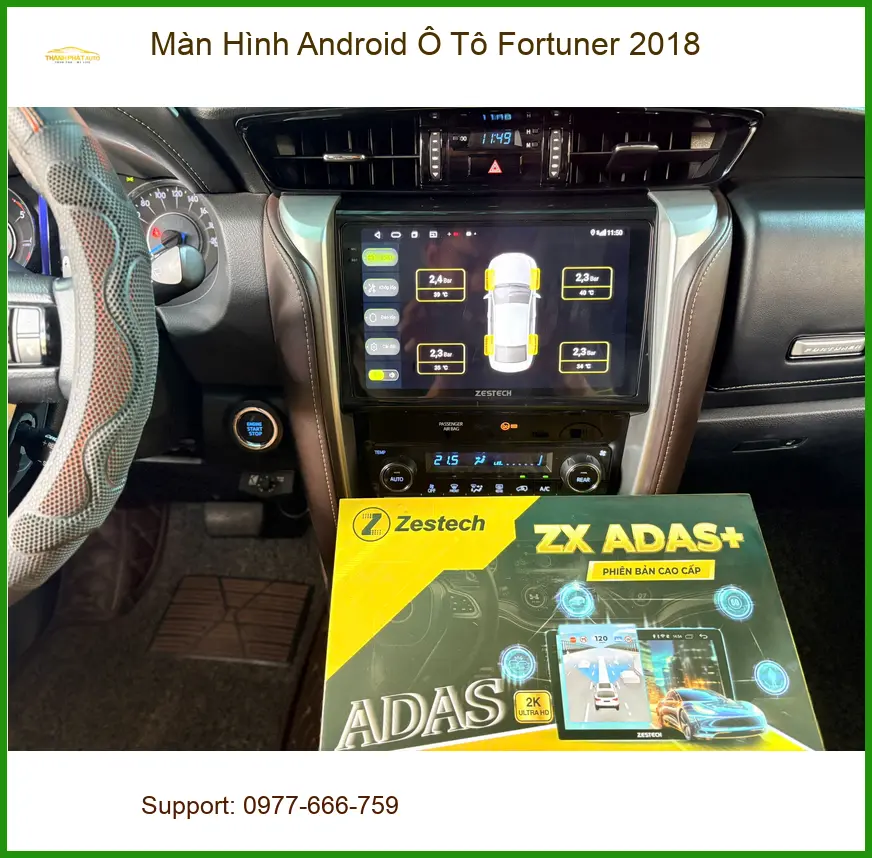 Anh Quang lắp Màn Hình Android Ô Tô Fortuner 2018 tại Thủ Đức tiện nghi hơn ảnh thực tế 3
