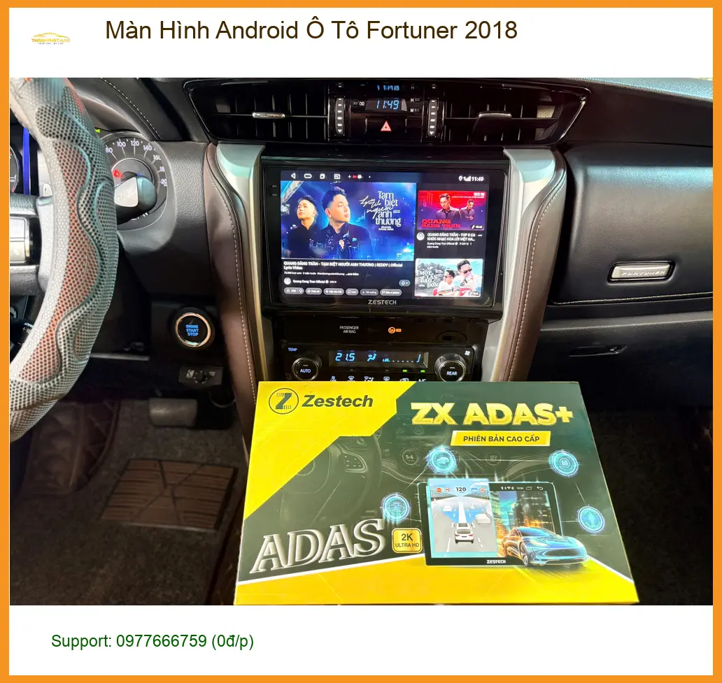 Anh Quang lắp Màn Hình Android Ô Tô Fortuner 2018 tại Thủ Đức tiện nghi hơn ảnh thực tế 4