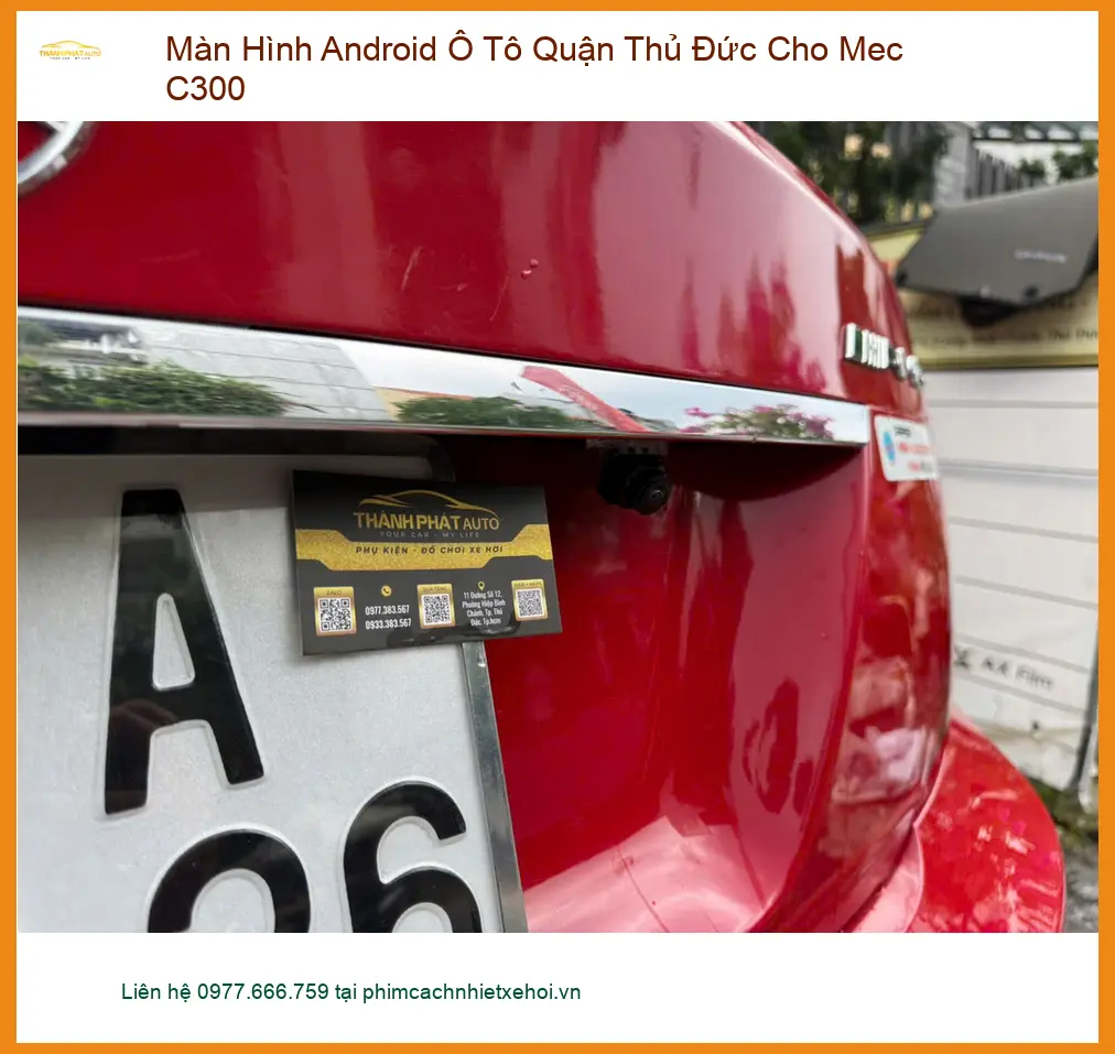 Anh Khải lắp màn hình Android Mercedes C300 tại Thủ Đức, trải nghiệm giải trí ảnh thực tế 3