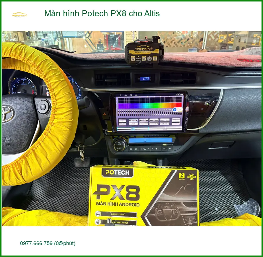 Anh Quý lắp màn hình Potech PX8 cho Altis Quận Tân Bình vì màn zin đã cũ ảnh thực tế 3
