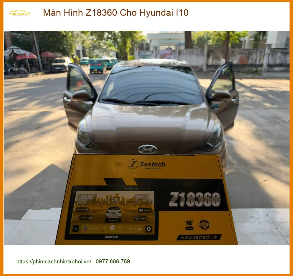 Anh Khải lắp Màn Hình Z18360 Hyundai I10 tại Quận 9, cần nhiều tính năng.