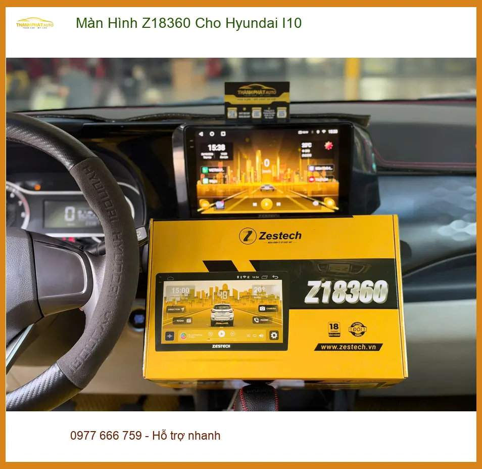 Anh Khải lắp Màn Hình Z18360 Hyundai I10 tại Quận 9, cần nhiều tính năng. ảnh thực tế 2