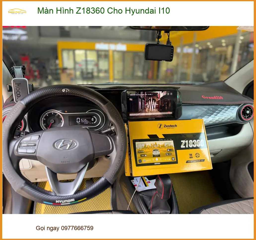 Anh Khải lắp Màn Hình Z18360 Hyundai I10 tại Quận 9, cần nhiều tính năng. ảnh thực tế 3