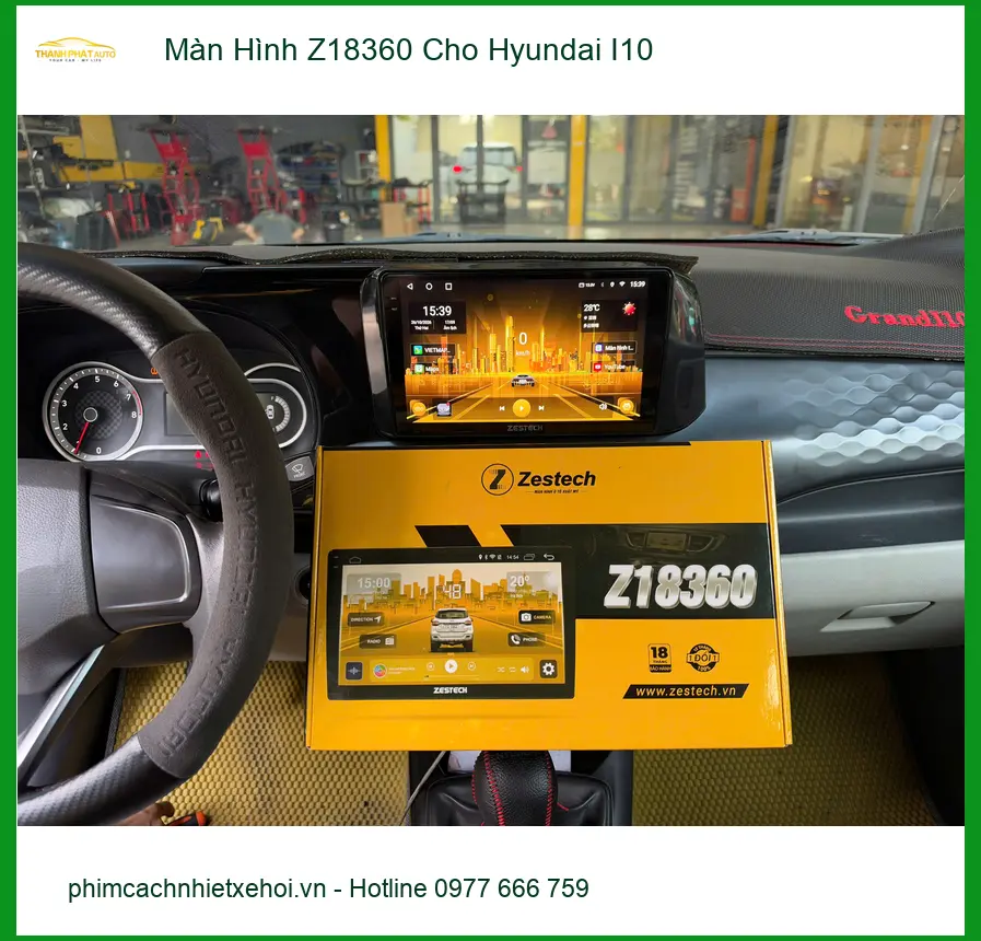 Anh Khải lắp Màn Hình Z18360 Hyundai I10 tại Quận 9, cần nhiều tính năng. ảnh thực tế 4