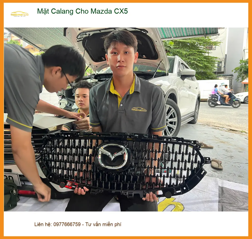 Chị Thảo độ Mặt Calang Cho Mazda CX5 tại Quận Thủ Đức để xe trông cá tính hơn ảnh thực tế 2
