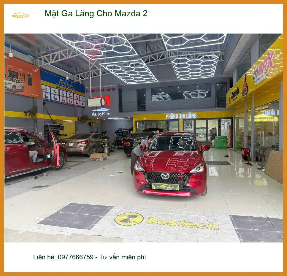 Chị Thảo nâng cấp Mặt Ga Lăng cho Mazda 2 tại Quận 9 tạo diện mạo mới ảnh thực tế 2
