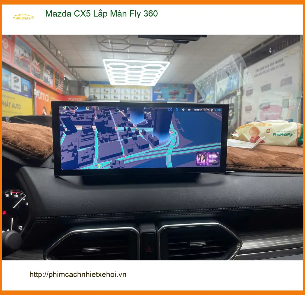 Chị Thảo lắp Màn Fly 360 cho Mazda CX5 tại Quận 12 để lái xe an toàn hơn ảnh thực tế 4