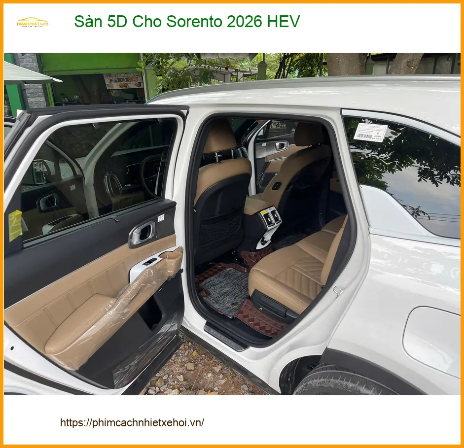 Anh Khải bọc Sàn 5D Cho Sorento 2026 HEV Quận 9 để xe luôn sạch sẽ ảnh thực tế 2