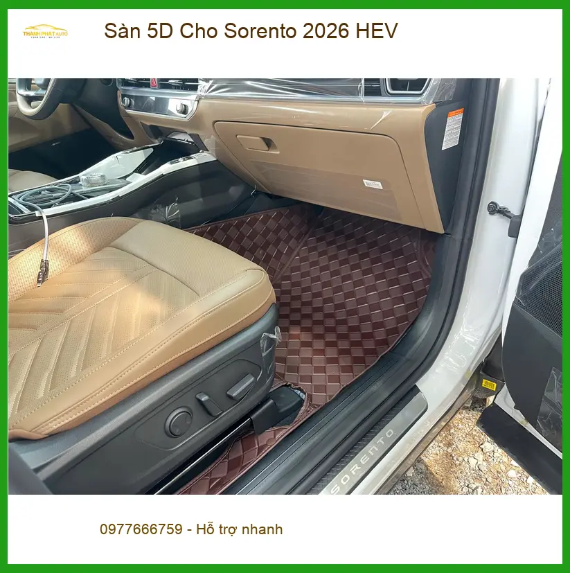 Anh Khải bọc Sàn 5D Cho Sorento 2026 HEV Quận 9 để xe luôn sạch sẽ ảnh thực tế 4