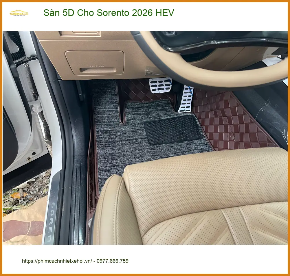 Anh Khải bọc Sàn 5D Cho Sorento 2026 HEV Quận 9 để xe luôn sạch sẽ ảnh thực tế 5