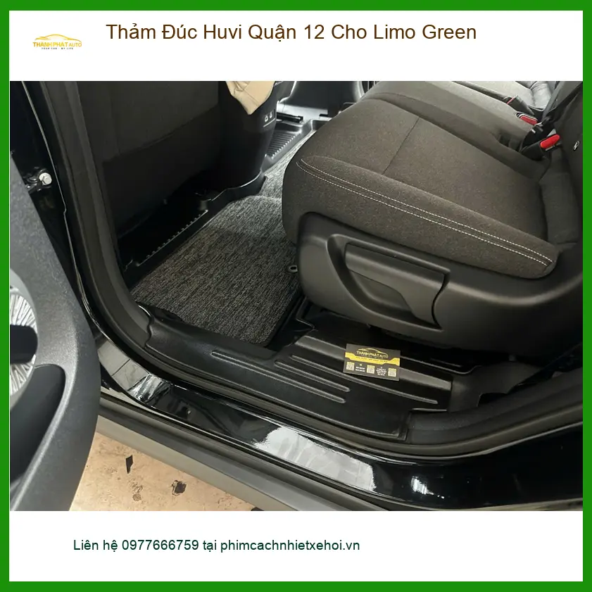 Anh Khải lắp Thảm Đúc Huvi cho Limo Green tại Quận 12 giữ nội thất sạch sẽ ảnh thực tế 2